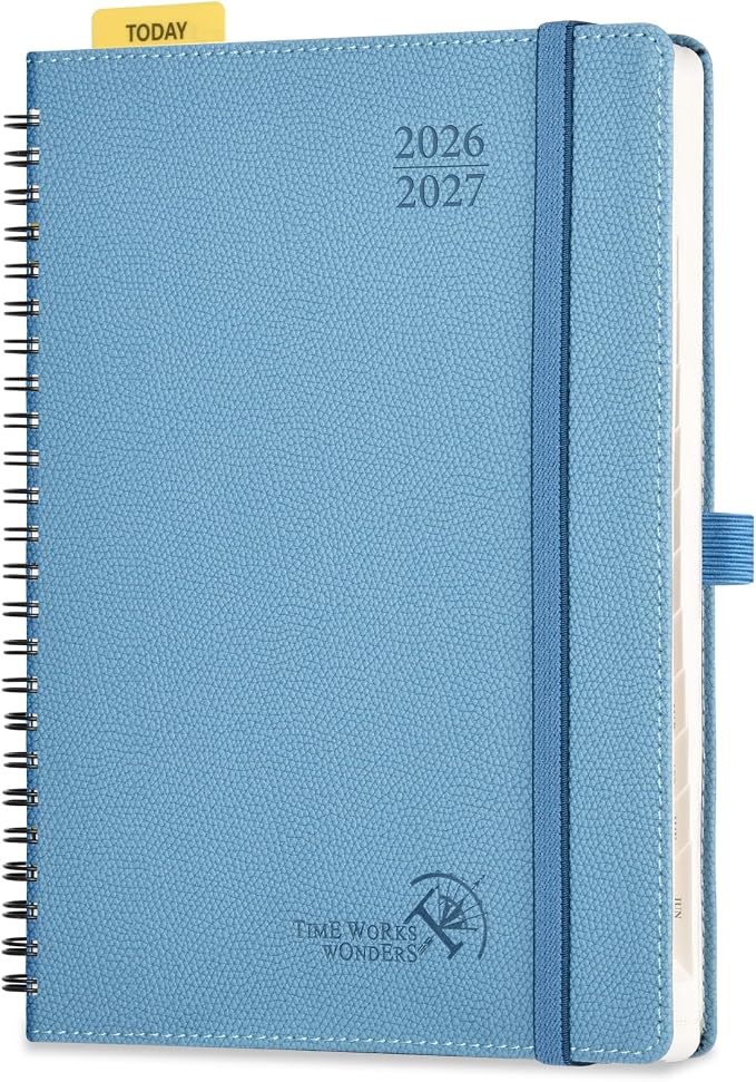 POPRUN Weekly Planner 2026-2027, 6.75" x 8.75" Academic Year Calendar Book