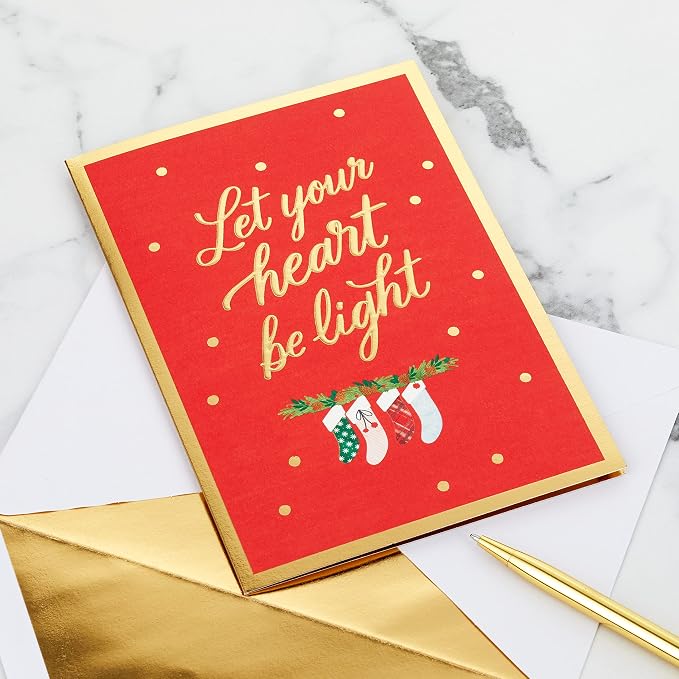 Hallmark Signature Paper Wonder Pop Up Christmas Card (Fireplace Scene) (Pack of 2)
