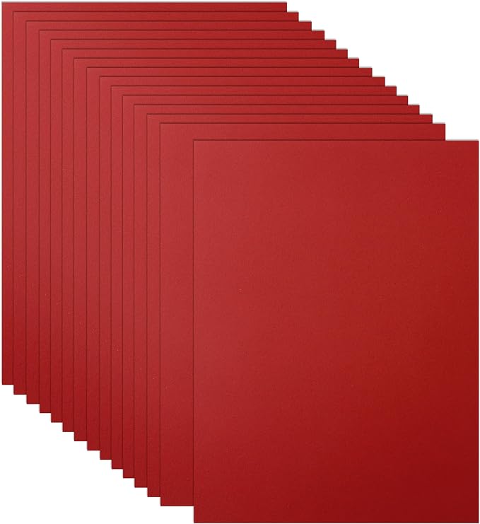 Guakicae 32 Sheets Christmas Red Cardstock 8.5 x 11 Anniversary Card 80lb | Heavyweight Dark Red Card Stock for DIY Cards Making, Wedding Invitations, Thank You Cards, Birthday