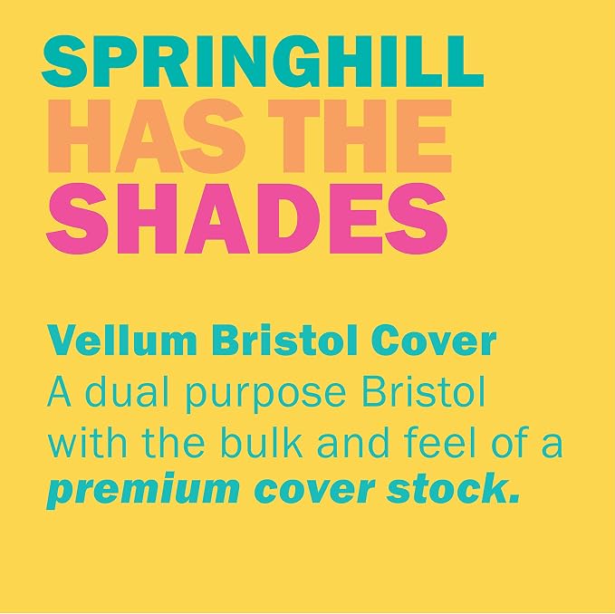 Springhill 11” x 17” Goldenrod Colored Cardstock Paper, 67lb Vellum Bristol, 147gsm, 1000 Sheets (4 Reams) – Premium Lightweight Cardstock, Vellum Printer Paper with Textured Finish – 086004C