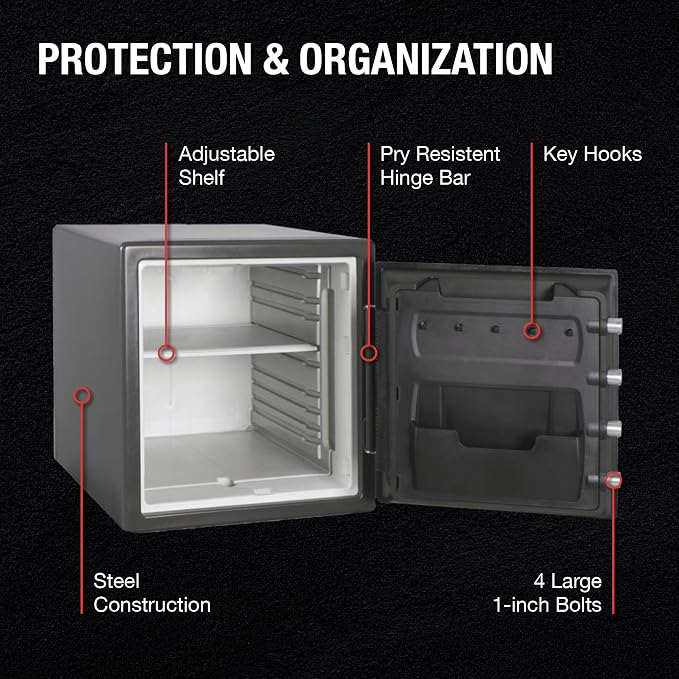 SentrySafe Fireproof Waterproof Safe Dial Comboination 1.23 Cu Ft SFW123DSB