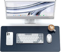 Satechi Vegan-Leather Desk Mat, Scratch and Water Resistant, Blue | Large Mouse Pad, Ergonomic, Easy to Clean, 26.8 x 12.4 x 0.1 inches, for Office and Home