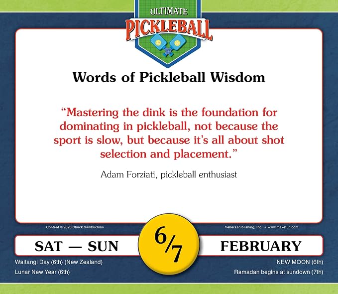 Ultimate Pickleball 2027 Daily Desk Calendar: Boxed Page-a-Day Sports Trivia Calendar with Day-to-Day Tips, Techniques & Fun Facts for Pickleball Players