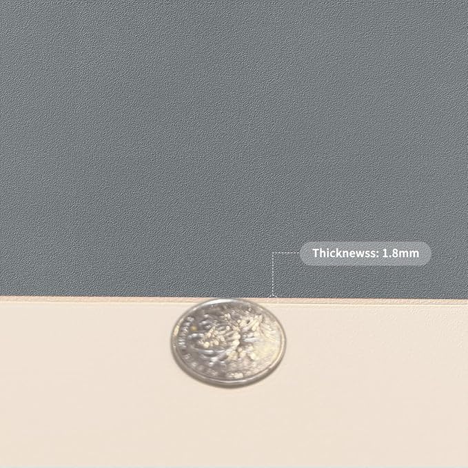 Zinkooat Leather Table Cover,1.8mm Thick,12x78 Inch Desk Cover,Dresser Cover Top,Dresser Protector Top,Dresser Cover,End Table Cover.(Beige+Light Gray,12x78)