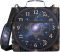 3 Ring Zipper Binder with Shoulder Strap Astrology Sun Time 1.5 inch Binders Keeper Large Capacity Multi Pockets for School Office Supplies