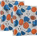Cute Sport Boys Soccer Round Ring Binders 1.5 Inch 3 Ring Binder with Clipboard Holds 200 Sheets Office Home School