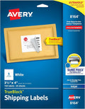Avery Printable Shipping Labels with Sure Feed, 3-1/3" x 4", White, 150 Blank Mailing Labels (8164)