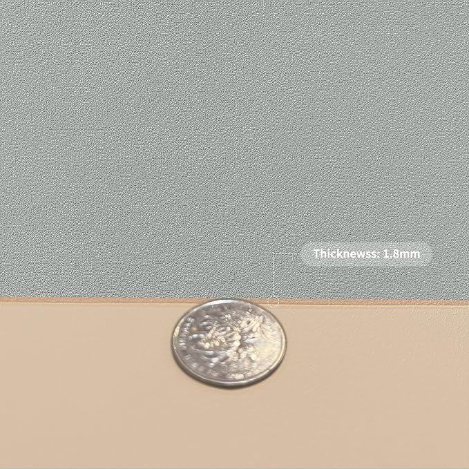 Zinkooat Leather Table Cover,1.8mm Thick,48x72 Inch Table Protector,Table Protector for Dining Room Table,Dining Table Cover,Table Cover Protector,Table Protector Pad(Light Brown+Gray,48x72)