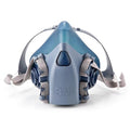 3M Reusable Respirator Half Facepiece 7502, NIOSH, Medium | 3M Cool Flow Valve, Dual Airline Supplied Air Compatible, Integrated Dropdown Suspension, Bayonet Connections