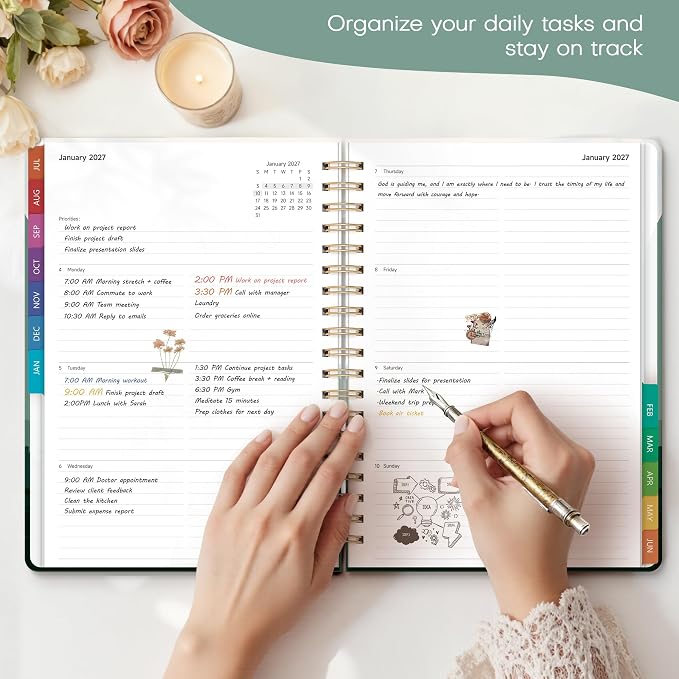 Planner 2026-2027 Weekly & Monthly Academic Planner, 7.4" x 10.2"