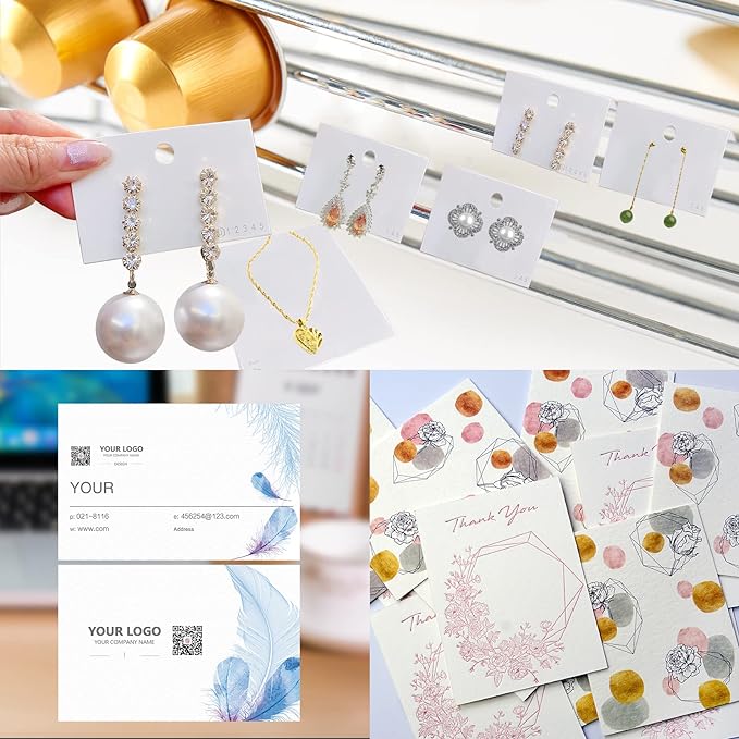 100 Sheets White Cardstock 8.5 x 11 Certificate Paper, Goefun White Card Stock Printer Paper for Invitations, Menus, Wedding, DIY Cards (Pack of 4)
