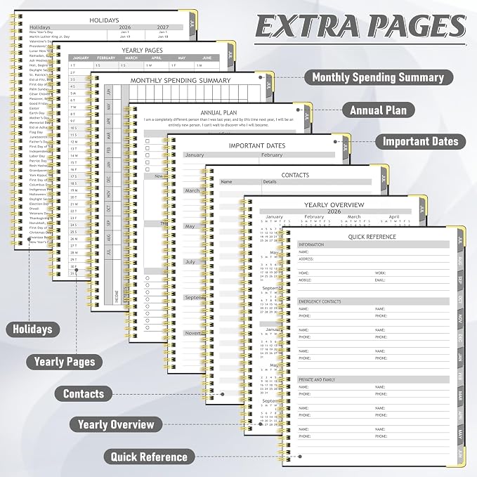 Appointment Book 2026-2027, 30-Minute Interval Hourly Planner, 6.3"×8.6"
