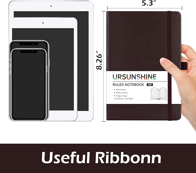 Ruled Notebook/Journal - Classic Lined Journal/Notebook, 5.3'' x 8.26''
