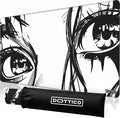XL Anime Mouse Pad, Black and White Manga Eyes Desk Mat 31.5x15.7 in – Large Aesthetic Gaming Desk Pad with Non-Slip Rubber Base, Stitched Edges & Waterproof Cloth Surface