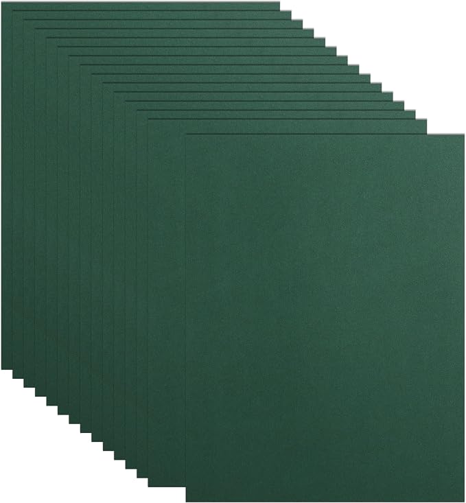 Guakicae 32 Sheets Dark Green Cardstock 8.5 x 11 Certificate Paper 80lb | Heavyweight Green Card Stock for Christmas, DIY Card Making, Invitations, Greeting Cards, Party Decorations