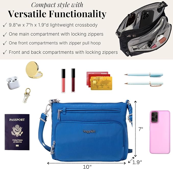 Baggallini Securtex Anti-Theft Keepsake Crossbody