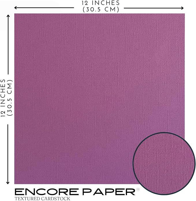 Spring Crocus—12x12 Textured Cardstock | 80lb Textured Purple Scrapbook Paper | Premium Cardstock for Cricut Cutting | 25 Sheets