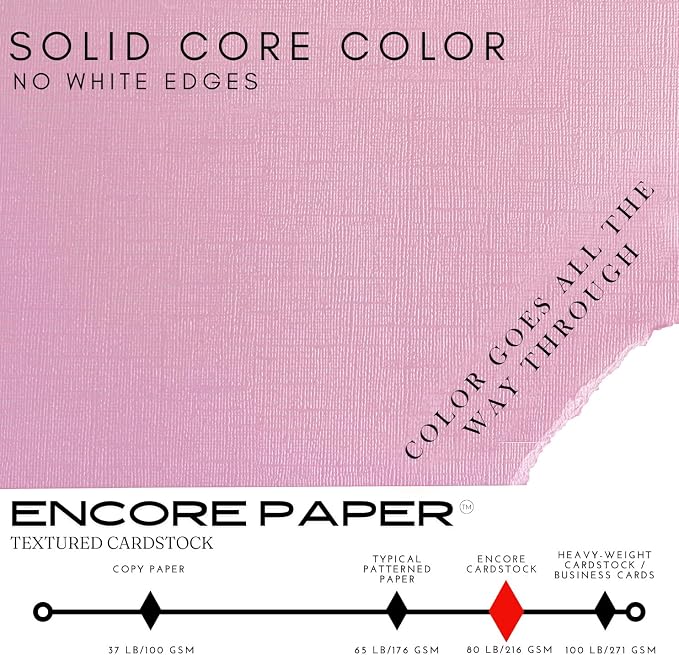 Snappy PInk—12x12 Textured Cardstock | 80lb Textured PInk Scrapbook Paper | Premium Cardstock for Cricut Cutting | 25 Sheets