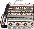 Aztec Indian Paisley Western Zipper Binder Bag 3 Ring Binder with Shoulder Strap Zip Up 500 Sheets Capacity Multi Pockets for School Office Supplies