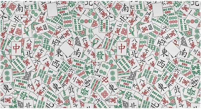 Mahjong Tiles Round Ring Binders 1.5 Inch 3 Ring Binder with Clipboard Holds 200 Sheets Office Home School