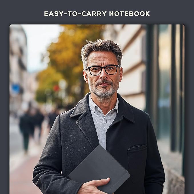 Beechmore Books Square Sketchbook – 8x8 Premium Vegan Leather Bound Large Sketch Book Hardcover with 156 Thick 160gsm Perforated Ivory Pages, Blank Sketch Pad, Gift Boxed Back Pocket, Ribbon Bookmark