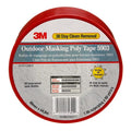 3M Outdoor Masking Poly Tape 5903, Red, 1.88 in x 60 yd, 7.5 mil, 1 Roll | Exterior Water Resistant Tape