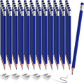 60 PCS Dark Blue Pencils Bulk with Eraser, Pre-Sharpened HB Pencils for Writing & Drawing, School Supplies for Kids Homework, Tests, Art Crafts & Teacher Grading(Dark Blue)