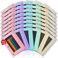 Lanpn 72 Pcs Pencil Pouch for 3 Ring Binder, 2 Pocket Zipper Binder Pouch Bulk, Pastel Binders Pencil Case, School Supplies for Boy Girl Student, Reinforced Grommets, Clear Window, Micro Mesh