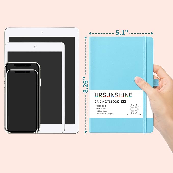 Graph Grid Paper Notebook/Journal - Classic Journal/Notebook, 5.3" x 8.26"
