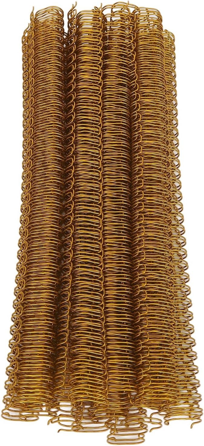 Hilitand 100pcs Plastic Spiral Binding Coils, 3:1 Pitch, 1/2in Diameter 34 Loop Spiral Binding Spines for Office Documents 100 Sheets Capacity (Gold), HILITANDG4G29CKZI0-11