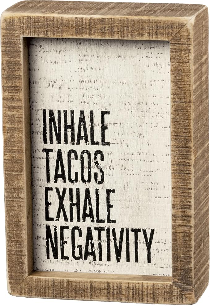 Primitives by Kathy Rustic Farmhouse Decor - Inspirational Wall Art, Wooden Table/Shelf Decor, Boho Kitchen Accessories 5”x7”