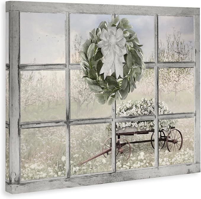 Stupell Industries Rustic Meadow Floral Wagon, 30 x 40 Inch Canvas Wall Art | Stupell Industries · By Lori Deiter · Ready to hang · Farmhouse charm for living room · bedroom · or office · Made in USA