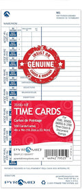 Pyramid Time Systems - English & French Time Cards (35100-10F) - 100 Cards