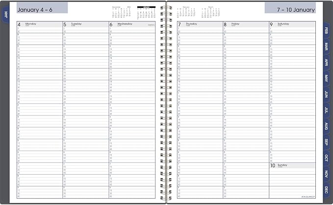 AT-A-GLANCE 2027 Appointment Book Planner, Weekly & Monthly, 8.5" x 11", Quarter-Hourly, DayMinder, Gray (GC5200727)