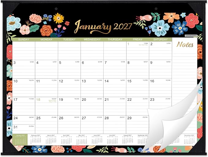 2027 Calendar - 2027 Desk Calendar, 22" x 17", Jan. 2027 - Dec. 2027