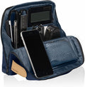 KOKUYO Pencil Case Pouch, Haco-Biz Standing Pen Pouch Bag, Foldable Stand up Pencil Holder Organizer, Large Capacity Portable Pencil Box for Office Supplies, Indigo Blue
