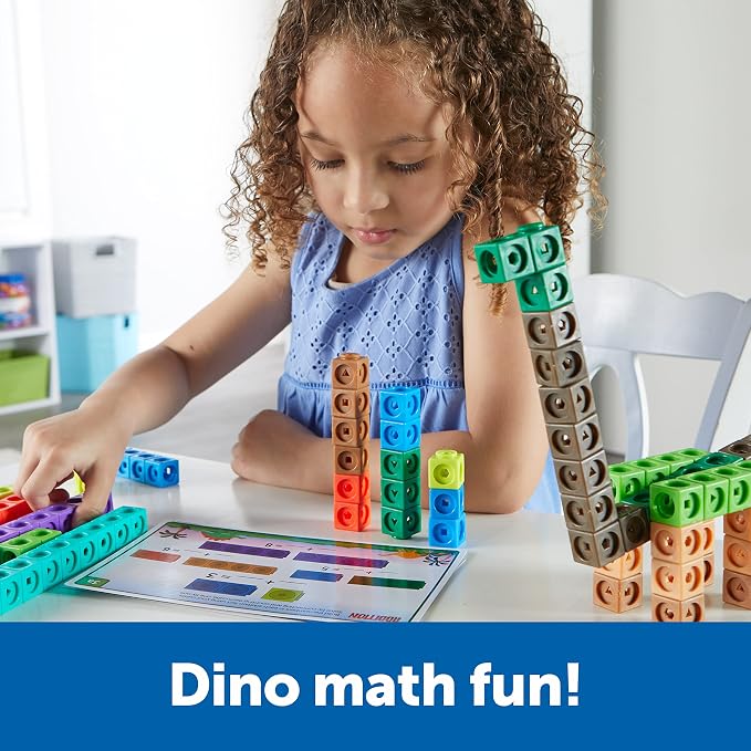 Learning Resources MathLink Cubes Activity Set: Dino Time