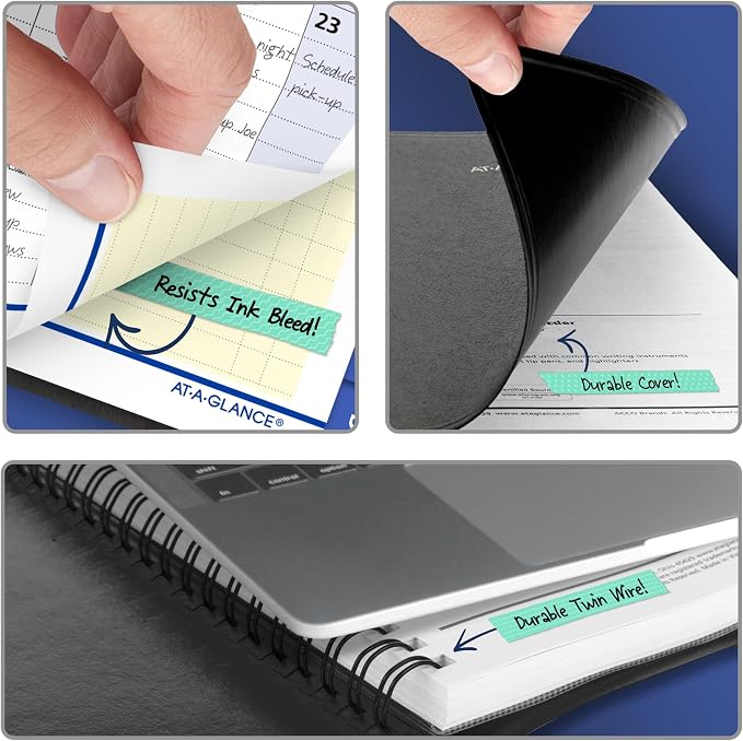 AT-A-GLANCE 2027 Appointment Book Planner, Daily & Monthly, 5" x 8", QuickNotes, Black (76040527)