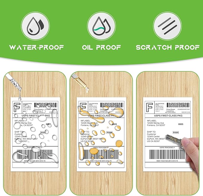 MFLABEL 4x6 Direct Thermal Shipping Labels - 8 Rolls of 450 Labels/Roll, Compatible with Zebra2844/ZP450/ZP500/ZP505, USPS/FedEx/UPS/Amazon Shipping, Smudge-Resistant & Permanent Adhesive