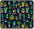 Auhoahsil Mouse Pad, 12 x 10 in Cactus Theme Computer Mouse Pad for Desk, Premium-Textured Non-Slip Rubber Stitched Edges Waterproof Square Mouse Mat for Gaming Work Wireless Mice, Black