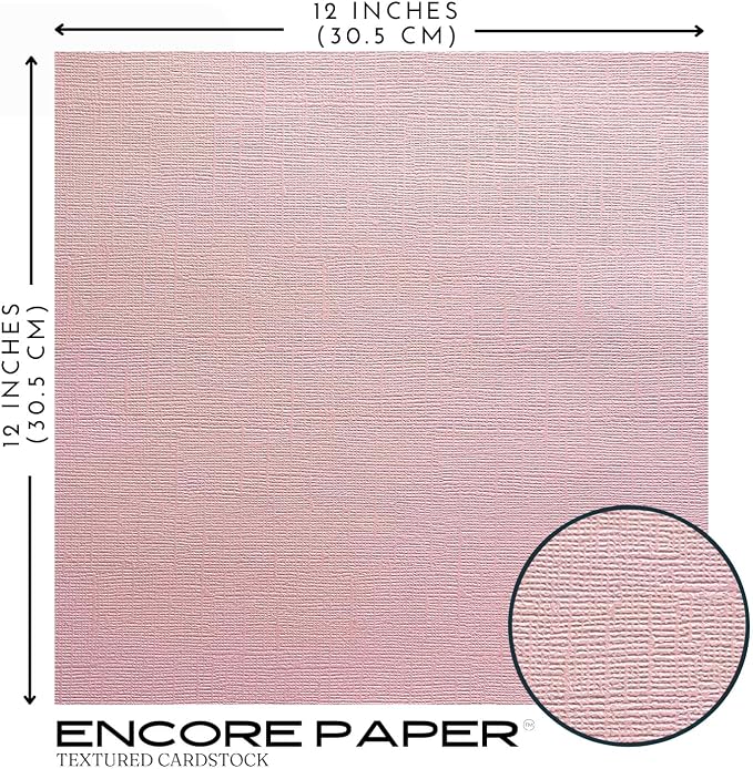 Flamingo—12x12 Textured Cardstock | 80lb Textured Pink Scrapbook Paper | Premium Cardstock for Cricut Cutting | 25 Sheets