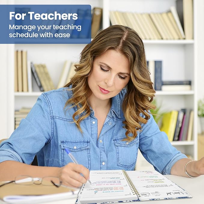 ZOTIA Academic Planner 2026-2027, Monthly & Weekly Jul 2026-Jun 2027 | Porcelain Rose, 6.3" x 8.5" Calendar Planner for Women, Hardcover Pretty Organizer for Women, School Office Home Supplies