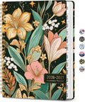 ZOTIA Academic Planner 2026-2027, Monthly & Weekly Jul 2026-Jun 2027 | Golden Lilies, 6.3" x 8.5" Calendar Planner for Women, Hardcover Pretty Organizer for Women, School Office Home Supplies