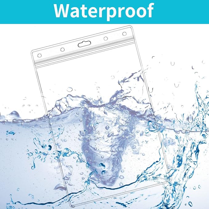 10 Pack Job Ticket Holders 8 1/2" x 11" Waterproof Zip Page Protectors Heavy Duty Dry Erase Document Storage Shop Ticket Holders (Vertical)