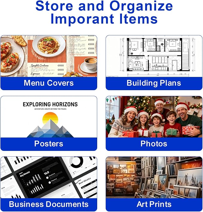 10ct 11"x14" Toploader - Heavy Duty Clear Photo Artwork Protector Holder | 20Mil Rigid Top Loaders from Scratches, Dust and Fading, Blue-tint UV Protection, for Display & Storage, Frame alternative