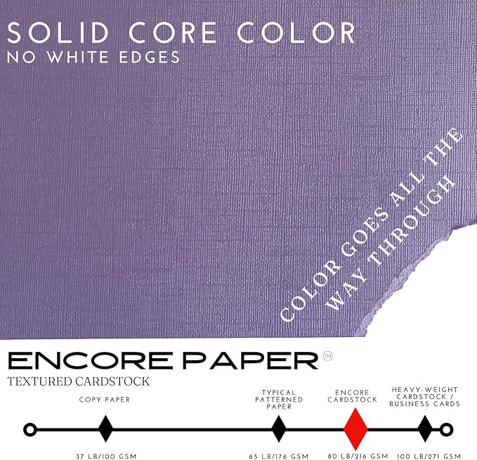 Aster—12x12 Textured Cardstock | 80lb Textured Purple Scrapbook Paper | Premium Cardstock for Cricut Cutting | 25 Sheets