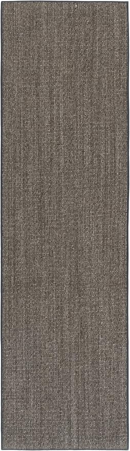 Martha Stewart x SAFAVIEH Area Rug Collection - 2'3" x 12' Runner, Charcoal, Sisal & Jute, Farmhouse Style, Ideal for Living Room, Foyer, Bedroom, Hallway (MSR9501F)