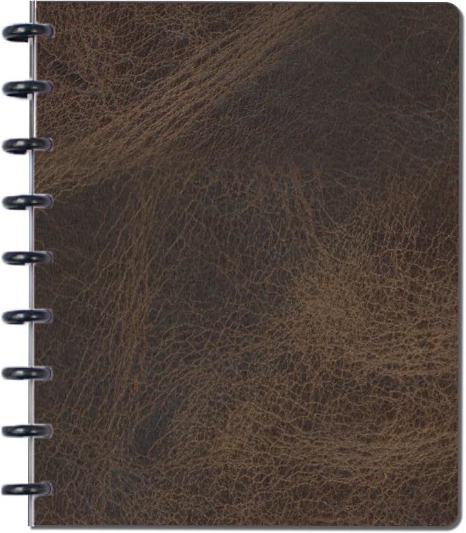 BetterNote COVER 9-Disc Planner Lightweight Durable MEDIUM (Not) Leather