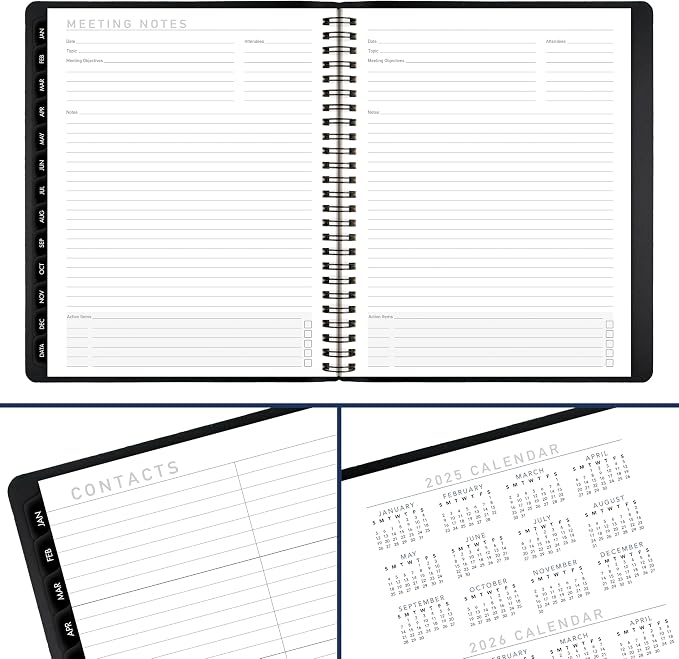 AT-A-GLANCE 2026 Planner, Monthly, 7" x 8.75", Medium, Contemporary, Black (70120X0526)