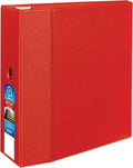 Avery Heavy-Duty 3 Ring Binder, 5" EZD Rings, 1 Red Binder | For Heavy School, Home and Office Use, Tear-Resistant Spine, DuraEdge Split-Resistant Sides, Four Interior Pockets